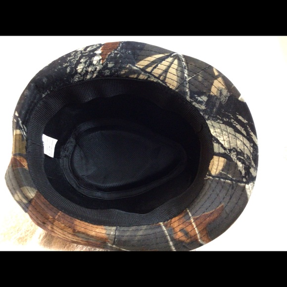 Mens 58 Black and Brown Camouflage Fedora Hat 22” circumference - Picture 7 of 8